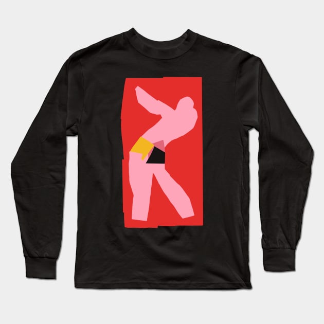 Small Dancer on Red Background Artwork Long Sleeve T-Shirt by isstgeschichte